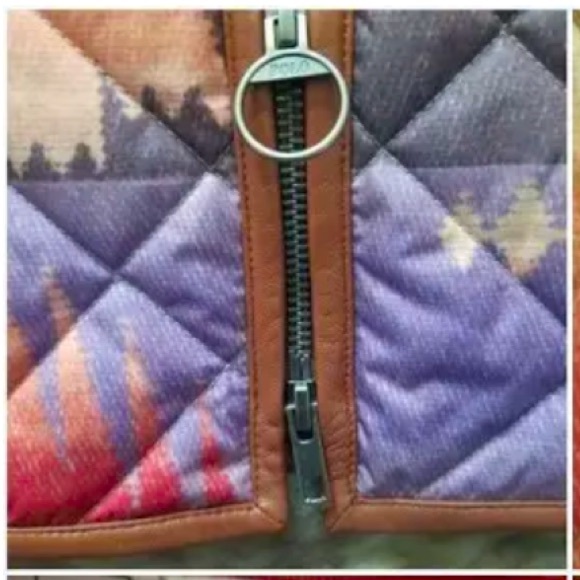 POLO RALPH LAUREN Quilted Colorful Southwestern Jacket Real Leather Trim XXL NEW - Picture 8 of 12